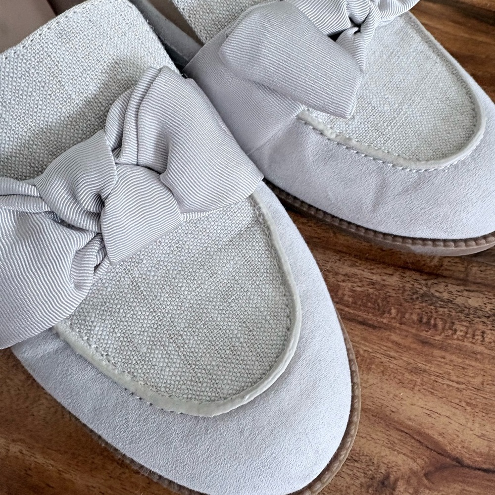 Bandolino Women’s Lindio Bow Slip-On Tailored Loafers 8.5 M Shoes Neutral Beige - Picture 6 of 12